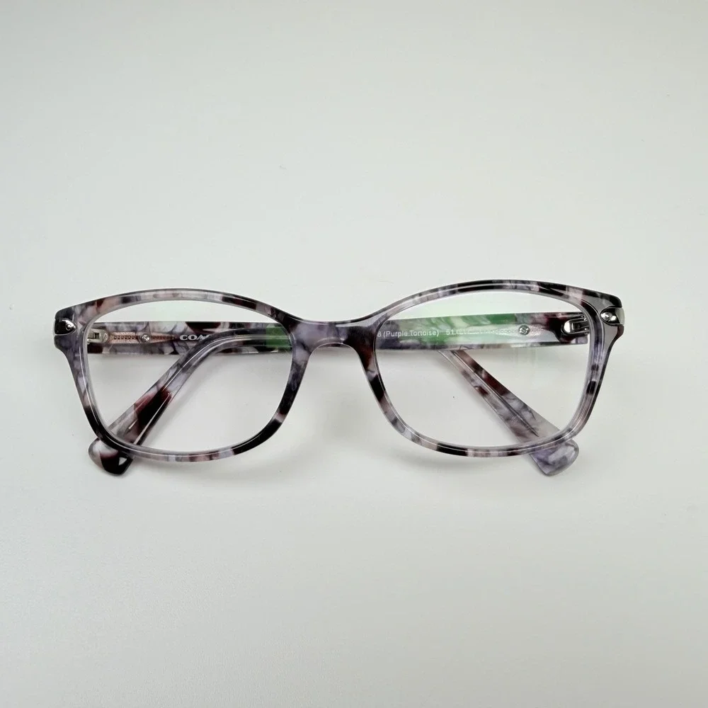 Coach HC6065 5548 Purple Tortoise Eyeglasses Frames 51-17-135 w/ Case